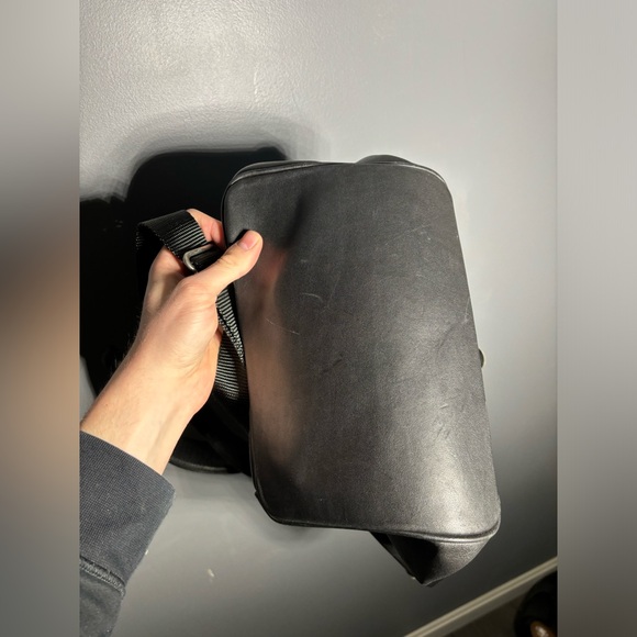 Coach Vintage Bag Unisex Leather Backpack Rucksack Book Bag Black 0529 XL - Picture 4 of 7